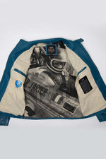 Soft, lightweight Ocean Blue sheepskin jacket inspired by Jarier. - Image n°7