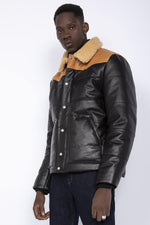 Schott's LCDAYTON: vachetta leather and shearling for winter warmth. - Image n°3
