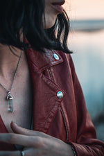 Red chilli lambskin perfecto with a patinated, rock-inspired finish. - Image n°3