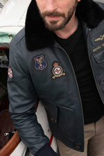 RAF navy sheepskin jacket. Soft leather, removable Thinsulate lining. - Image n°3