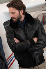 Redskins' RAFAL YCON: patinated lambskin, ribbed trims, shearling. - Image n°1