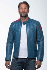Ocean Blue sheepskin jacket: 1959 Le Mans heritage, lightweight. - Image n°1