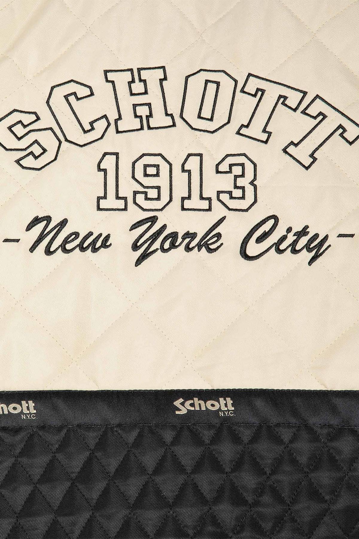 Iconic navy blue and beige Varsity Teddy - Image n°4