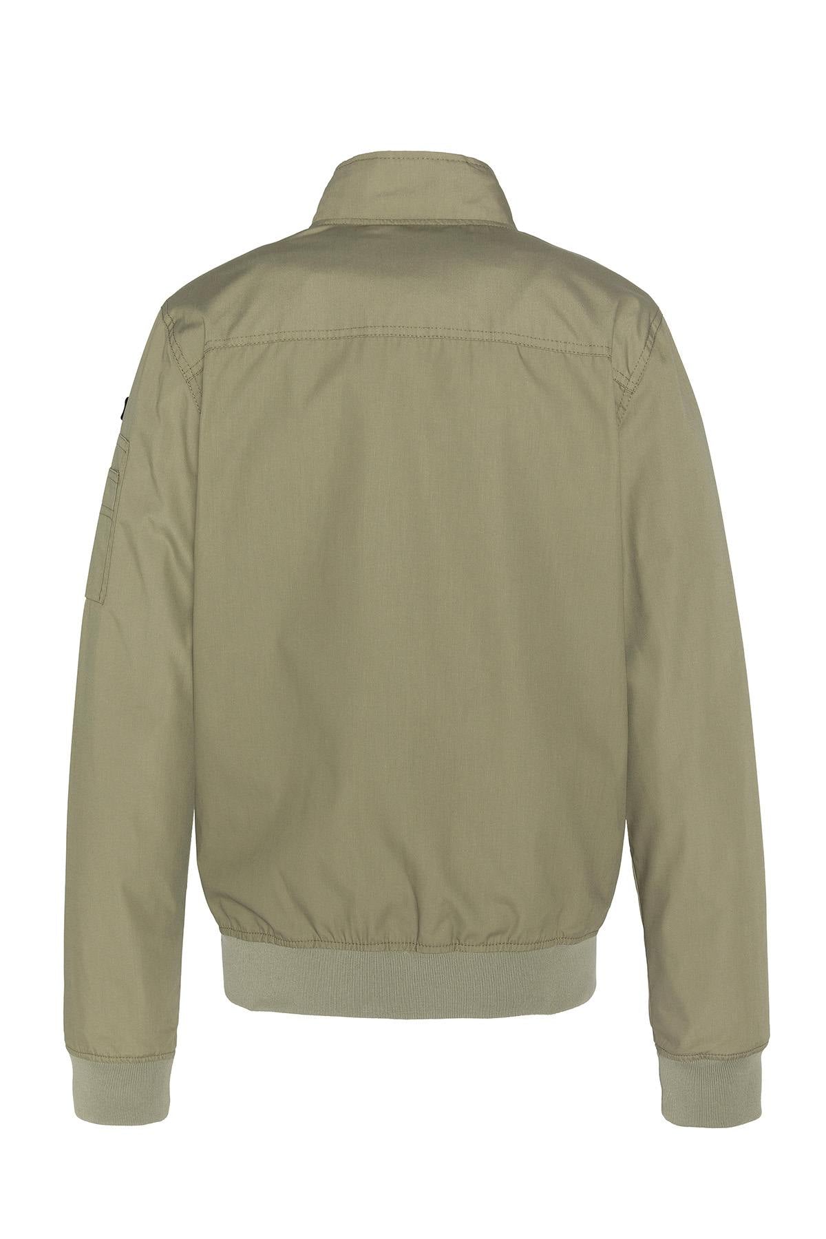 Schott Kenny bomber: sage khaki fleece, MA-1 pocket, ribbed trims. - Image n°5