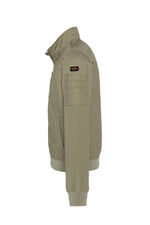 Schott Kenny bomber: sage khaki fleece, MA-1 pocket, ribbed trims. - Image n°10