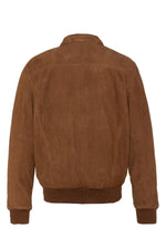 Rust-colored suede leather jacket - Image n°7