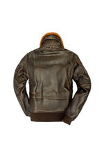 Aged lambskin G-1: US Navy legacy, shearling collar, patina over time. - Image n°3