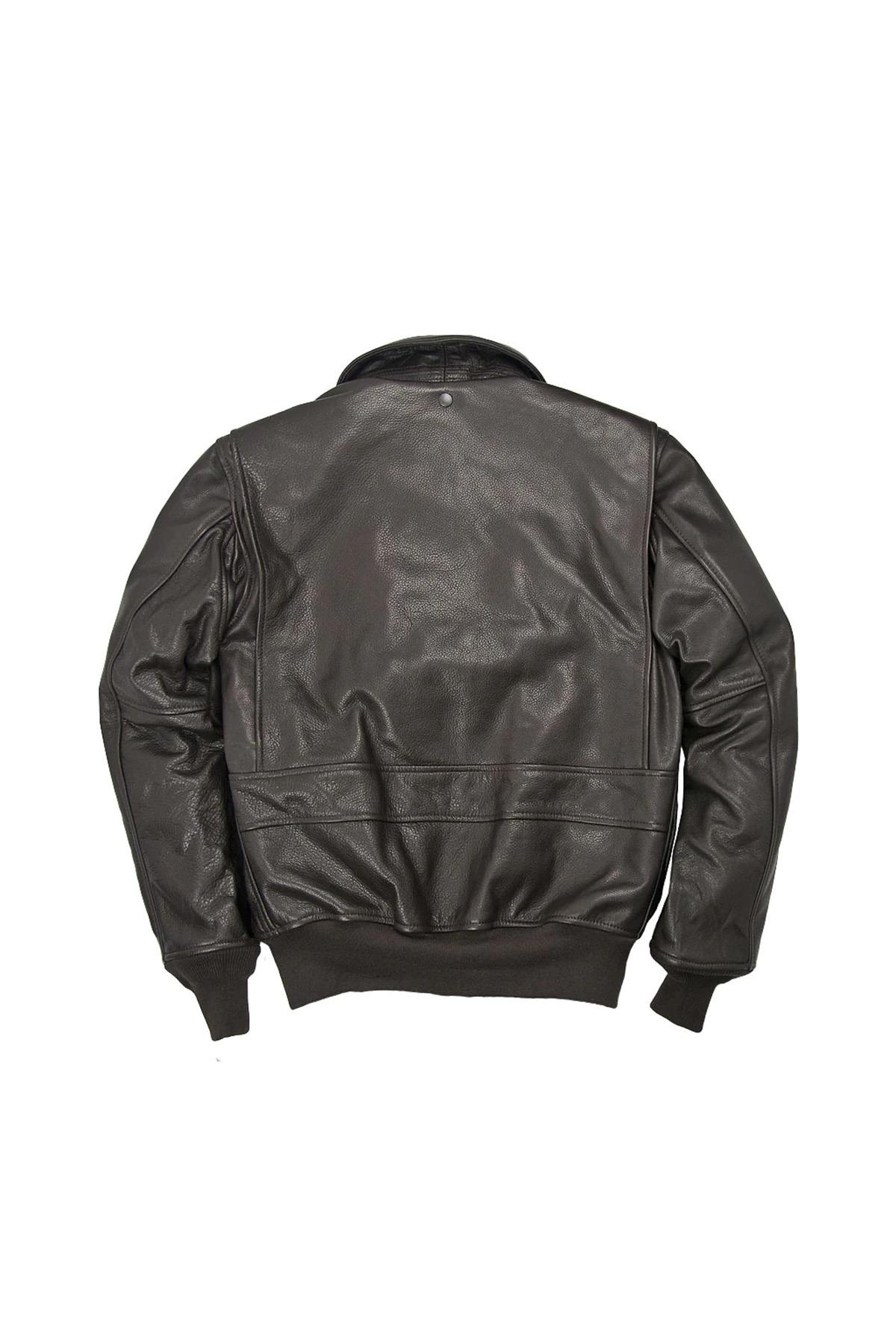 Deer-tanned calfskin G-1 jacket with shearling collar. - Image n°7