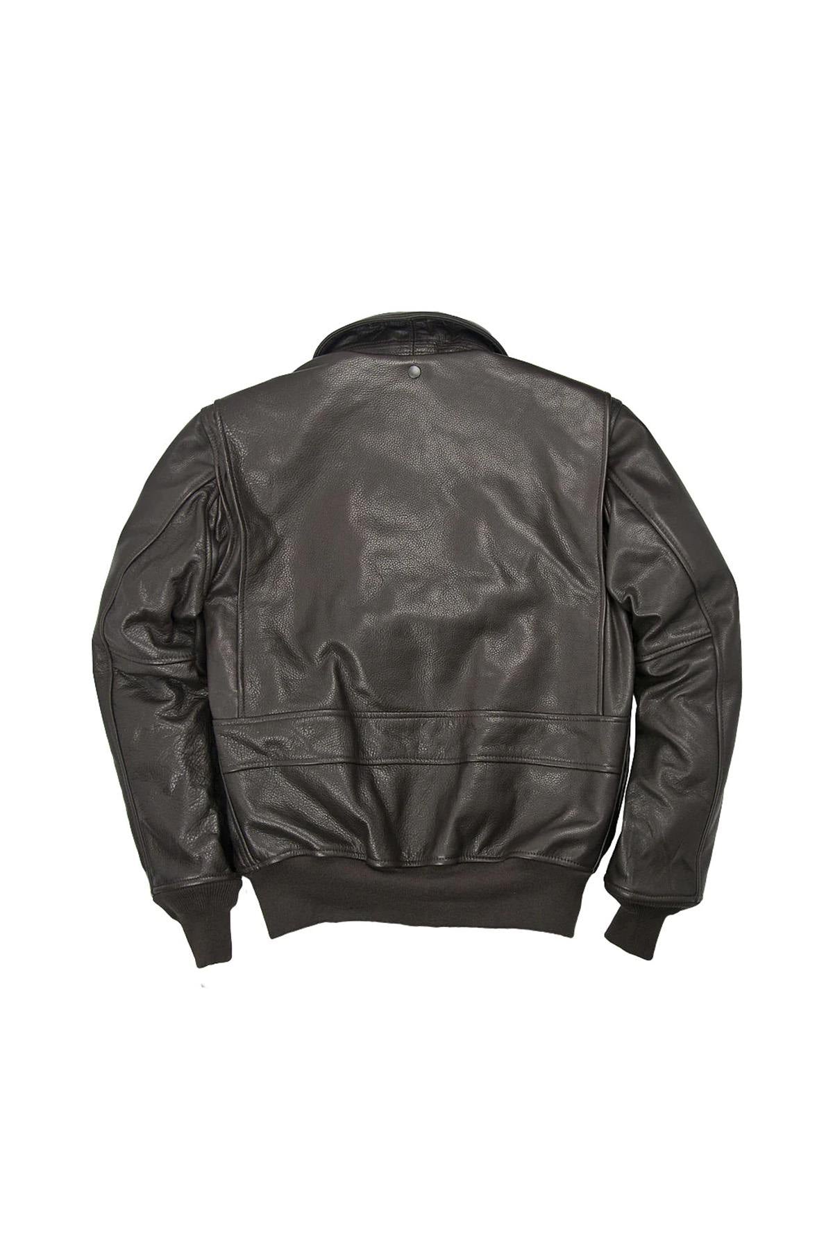 Deer-tanned calfskin G-1 jacket with shearling collar. - Image n°7