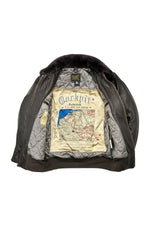 Deer-tanned calfskin G-1 jacket with shearling collar. - Image n°2