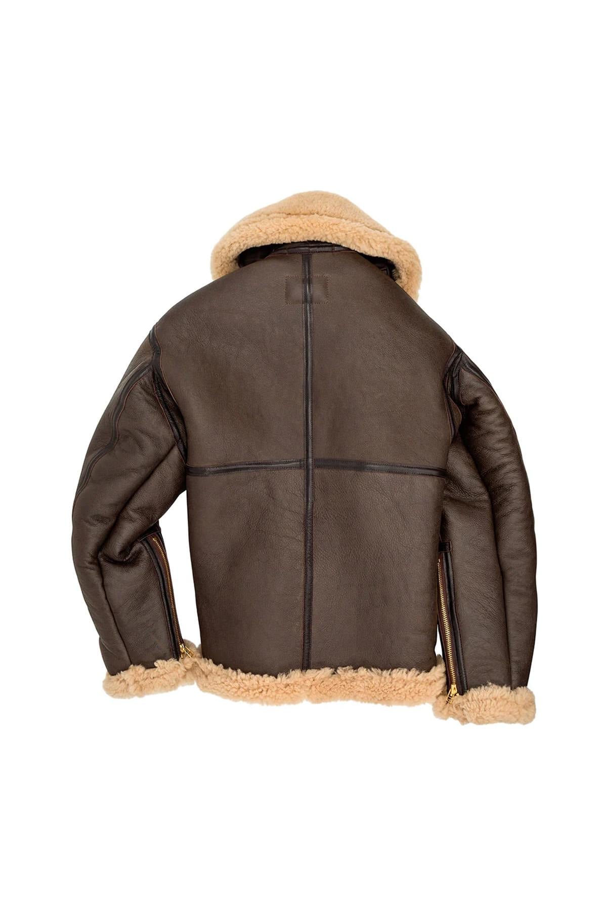 Z2109 Brown: thick shearling, RAF bomber warmth, patina that evolves. - Image n°7
