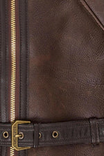 Z2109 Brown: thick shearling, RAF bomber warmth, patina that evolves. - Image n°10
