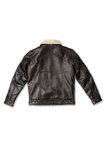 Buffalo leather trucker jacket with rapid patina for vintage charm. - Image n°12