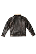 Buffalo leather trucker jacket with rapid patina for vintage charm. - Image n°12