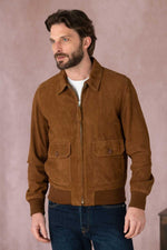 Rust-colored suede leather jacket - Image n°8