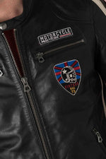 Black leather biker jacket - Image n°8