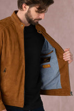Velvety goat suede in Cognac, Daytona's Delf for classic biker style. - Image n°5