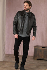 Deep brown sheepskin jacket, supple and durable. Timeless regular fit. - Image n°3