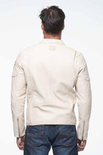 LENNY4 Ecru: soft, lightweight sheepskin jacket inspired by McQueen. - Image n°3