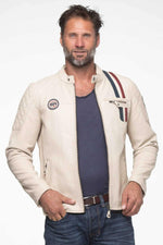 LENNY4 Ecru: soft, lightweight sheepskin jacket inspired by McQueen. - Image n°2