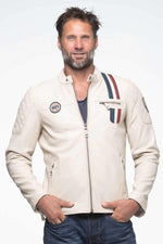 LENNY4 Ecru: soft, lightweight sheepskin jacket inspired by McQueen. - Image n°5