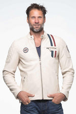 LENNY4 Ecru: soft, lightweight sheepskin jacket inspired by McQueen. - Image n°5