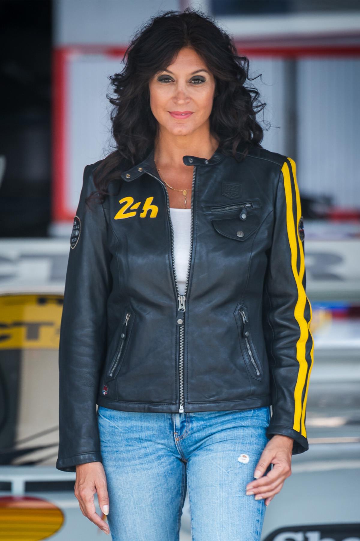 Black sheep leather jacket inspired by the 1959 24 Hours of Le Mans. - Image n°1