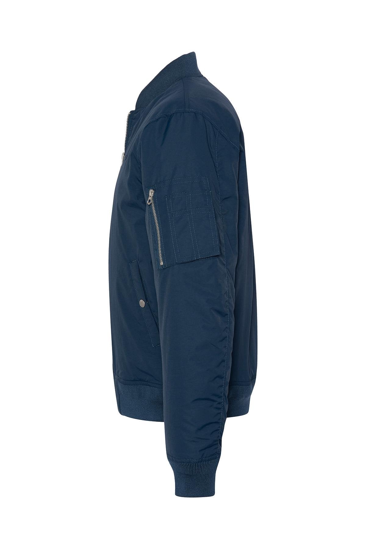 Blue nylon bomber jacket - Image n°7
