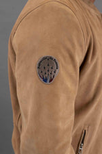 Slim goatskin suede jacket with Patrouille de France patch. - Image n°2