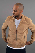 Slim goatskin suede jacket with Patrouille de France patch. - Image n°3