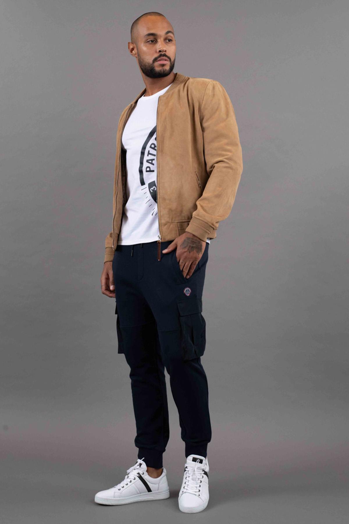 Slim goatskin suede jacket with Patrouille de France patch. - Image n°4
