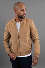 Slim goatskin suede jacket with Patrouille de France patch. - Image n°8