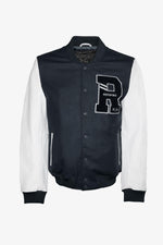 A slim-fit teddy jacket blending leather and nylon for urban style. - Image n°9