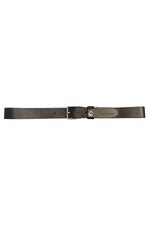 Black leather belt for men - Image n°1