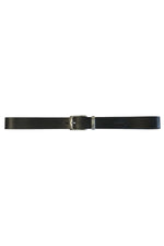 Black leather belt for men - Image n°1