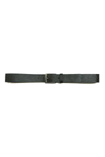 Men's black leather belt with mosaic logo - Image n°1