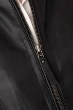Slim black lambskin jacket by Cityzen, ideal for warmer seasons. - Image n°12