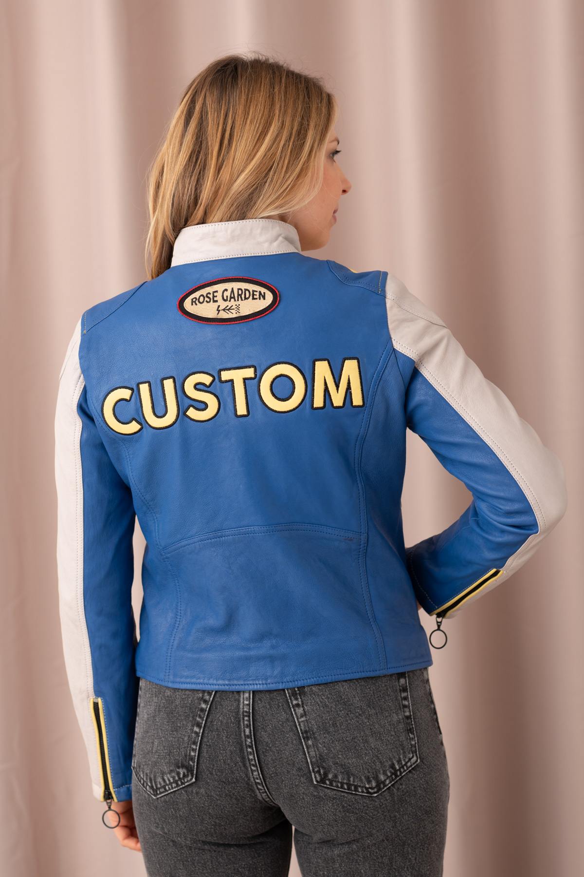 Soft white lambskin jacket, regular fit, ideal for spring and summer. - Image n°3