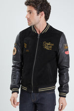 Black suede varsity teddy - Image n°6
