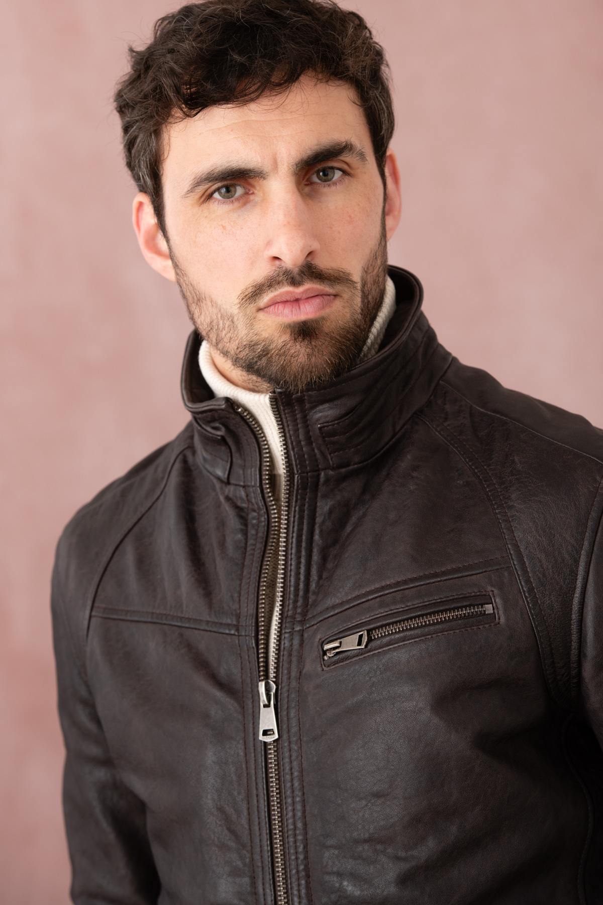 Earth brown sheepskin jacket: soft, durable, and effortlessly stylish. - Image n°6