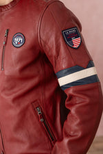 Dark red lambskin jacket, Steve McQueen-inspired. Soft and timeless. - Image n°2