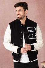 A slim-fit teddy jacket blending leather and nylon for urban style. - Image n°6