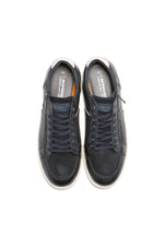 Navy and ecru leather sneakers - Image n°4