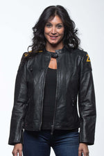 Black sheep leather jacket, sporty and all-season from 24h Le Mans. - Image n°1