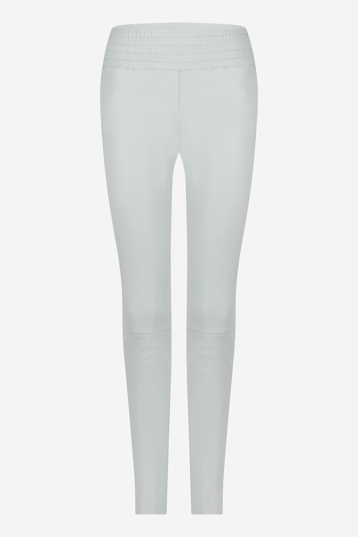 Haze blue stretch leather pants - Image n°5