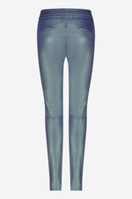 Metallic-effect stretch leather pants - Image n°3