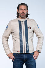 Lightweight ecru sheepskin jacket, inspired by Shelby's racing spirit. - Image n°8