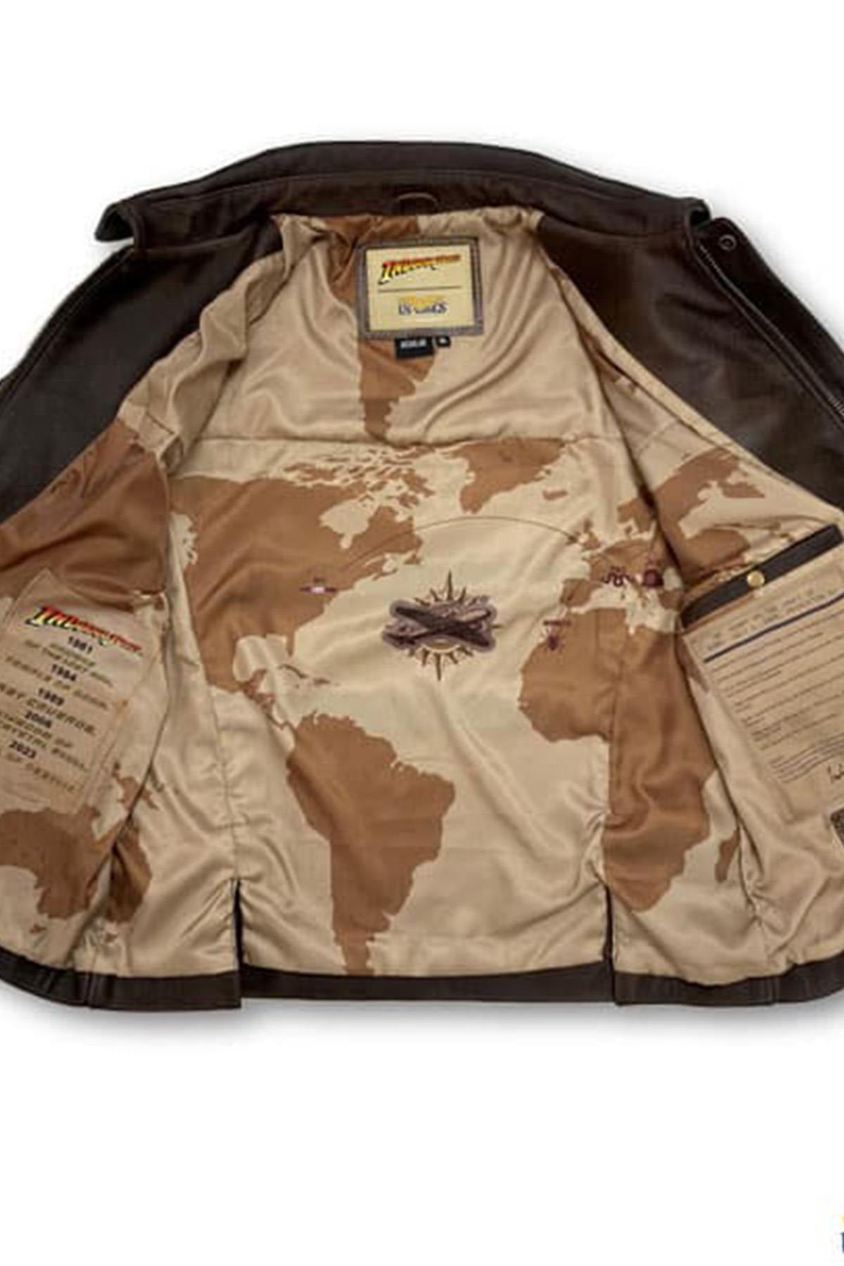 Pre-distressed cowhide Indiana Jones jacket. Full-cut, rugged style. - Image n°2