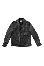 1920s Cossack jacket in full-grain horsehide, slim and wind-resistant. - Image n°10