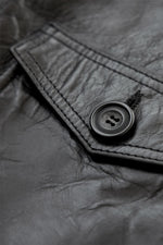 1920s Cossack jacket in full-grain horsehide, slim and wind-resistant. - Image n°5
